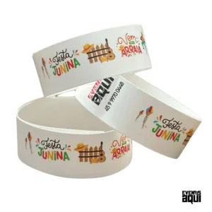 Kit 100 Pulseiras Festivas Personalizadas